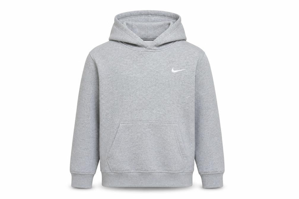 Nike Boys Grey Pullover Hoodie 12-13 Years Fleece Regular Fit