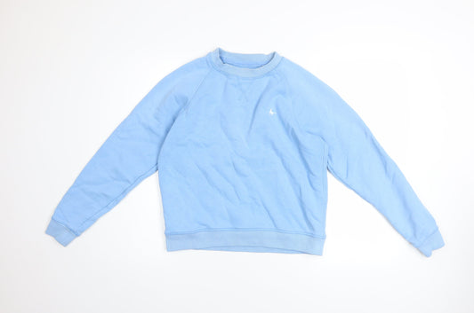 Jack Wills Women Blue Crew Neck Cotton Blend Sweatshirt UK 8