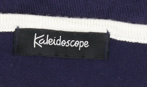 Kaleidoscope Women’s Blue Crew Neck Bow Accent 3/4 Sleeve Jumper UK 20