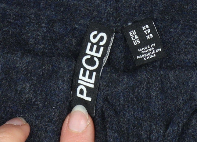 Pieces Womens Navy Blue XS Joggers Sweatpants Elastic Waist