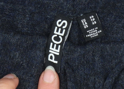 Pieces Womens Navy Blue XS Joggers Sweatpants Elastic Waist