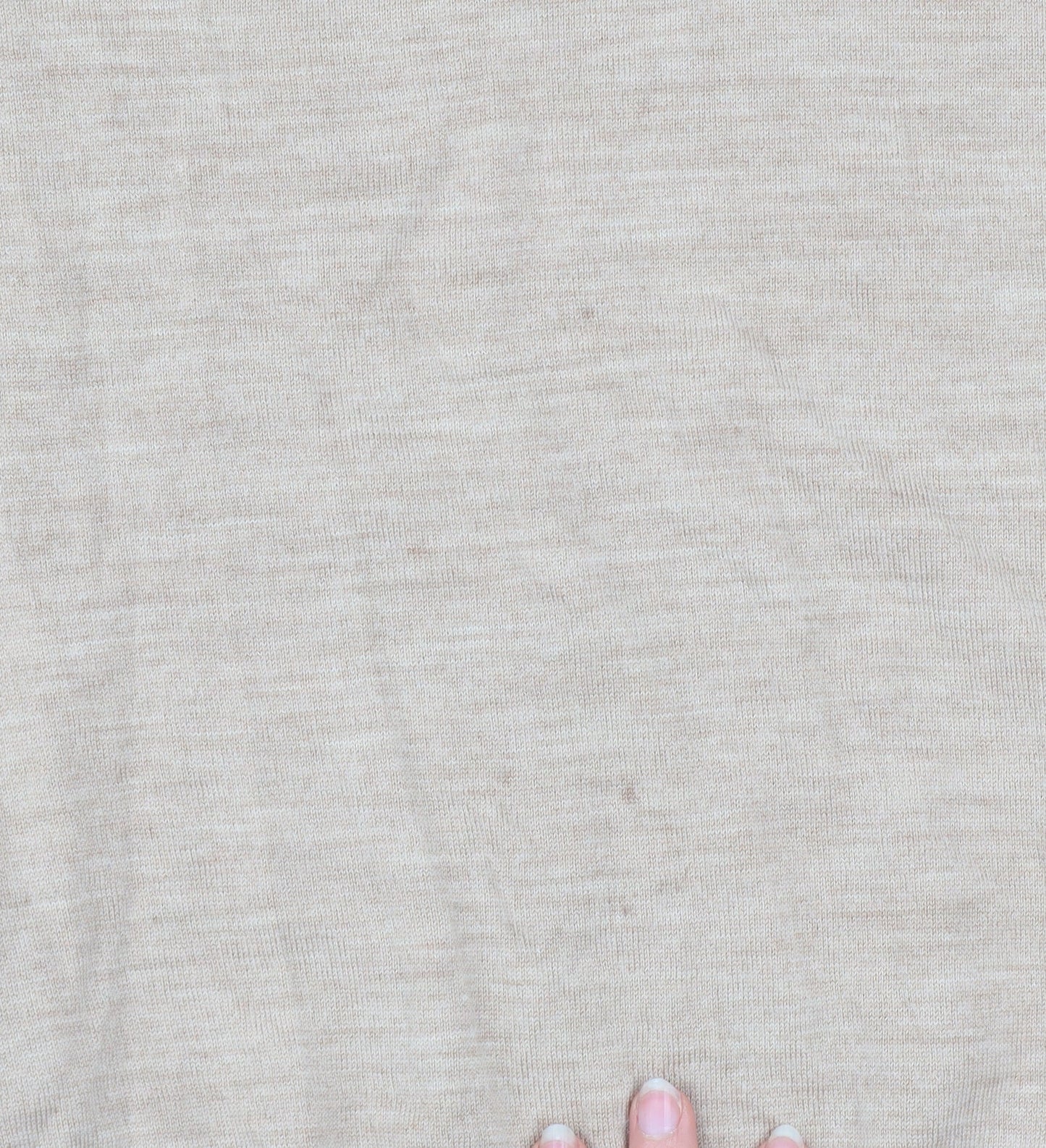 Uniqlo Women Beige 100% Wool Crew Neck Jumper XS