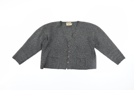 Part Two Women’s Grey Wool Blend Chunky Knit Cardigan Size S