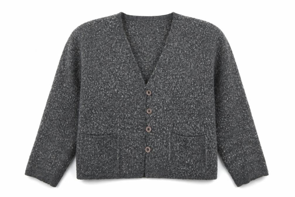 Part Two Women’s Grey Wool Blend Chunky Knit Cardigan Size S