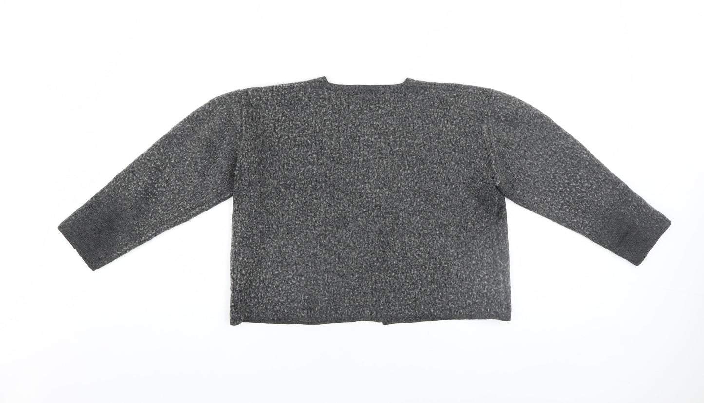 Part Two Women’s Grey Wool Blend Chunky Knit Cardigan Size S