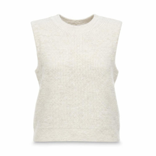 Vero Moda Women's Beige Knit Sleeveless Vest Medium