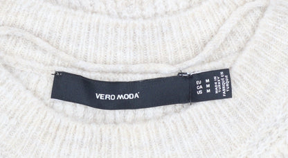 Vero Moda Women's Beige Knit Sleeveless Vest Medium