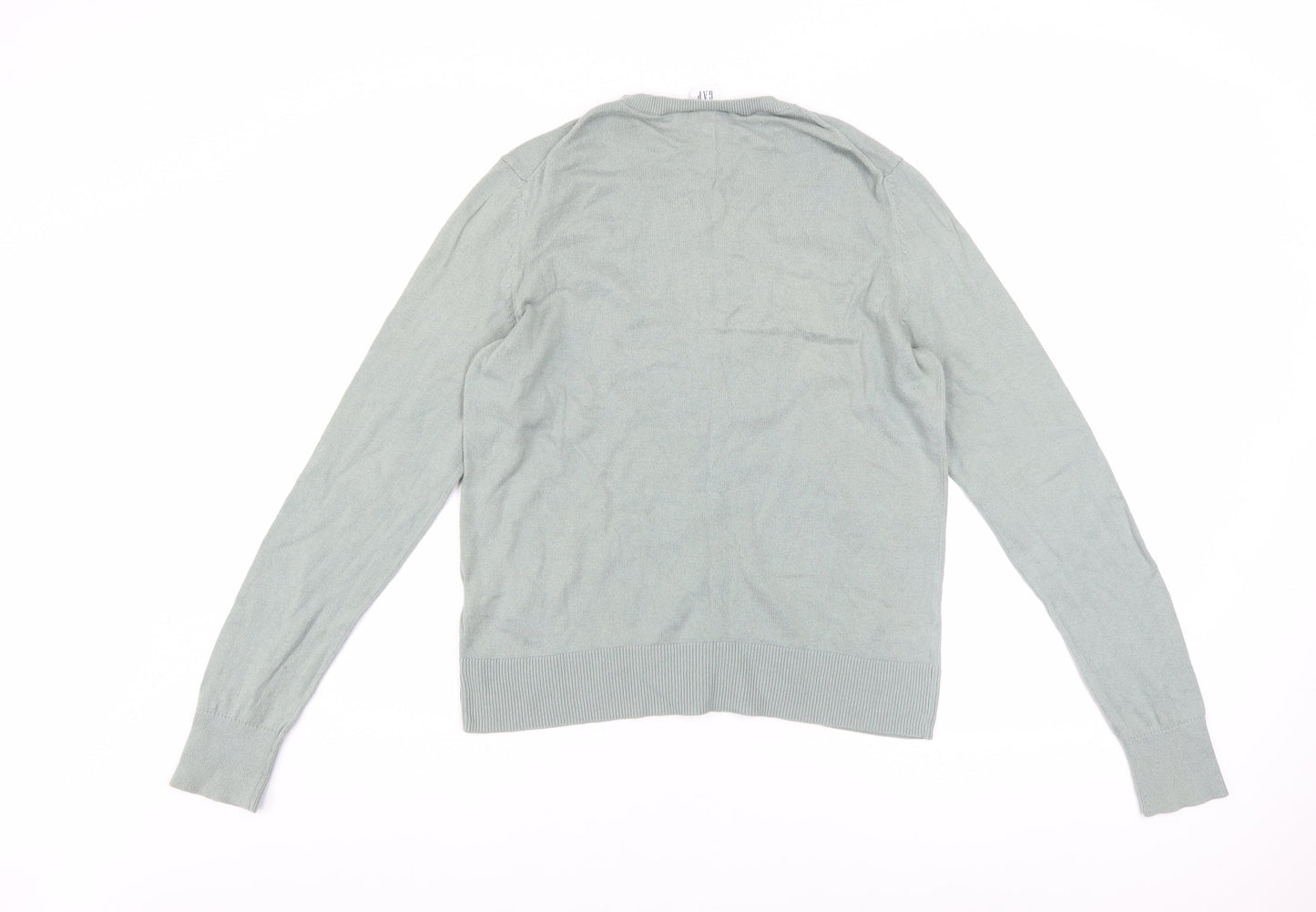 GAP Women’s Green Cotton Crew Neck Cardigan Jumper Size M