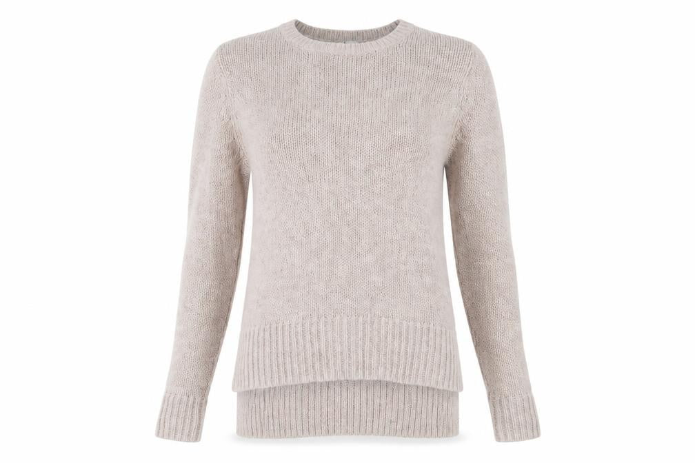 H&M Divided Womens Beige Chunky Knit Pullover Jumper XS