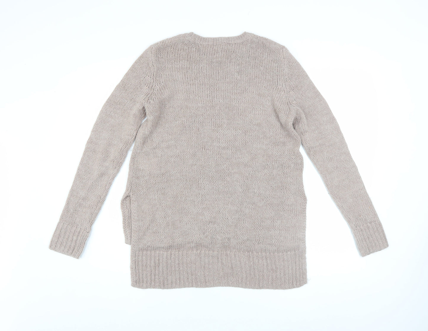 H&M Divided Womens Beige Chunky Knit Pullover Jumper XS