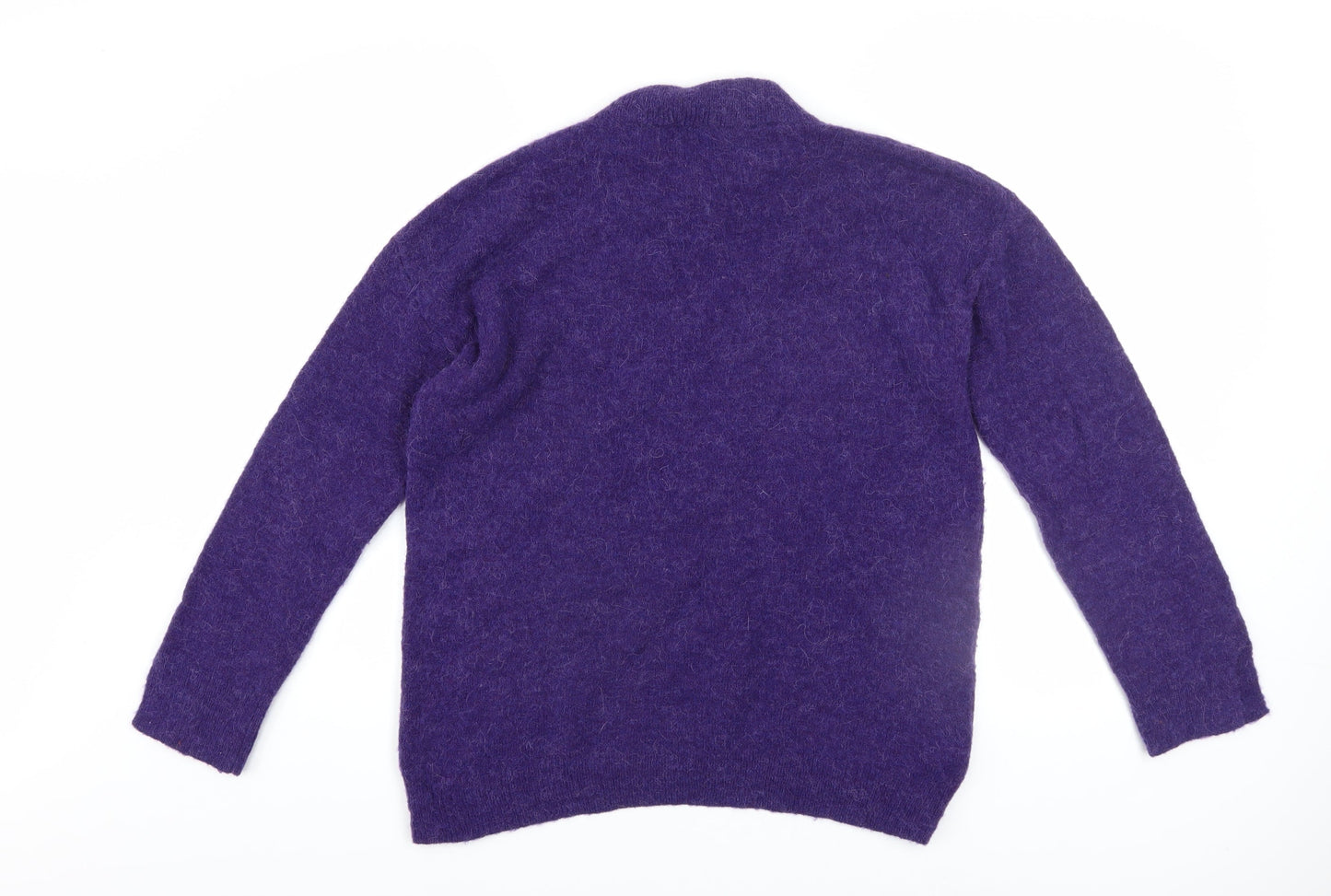 My Essential Wardrobe Women’s Purple Wool Blend Crew Neck Jumper M