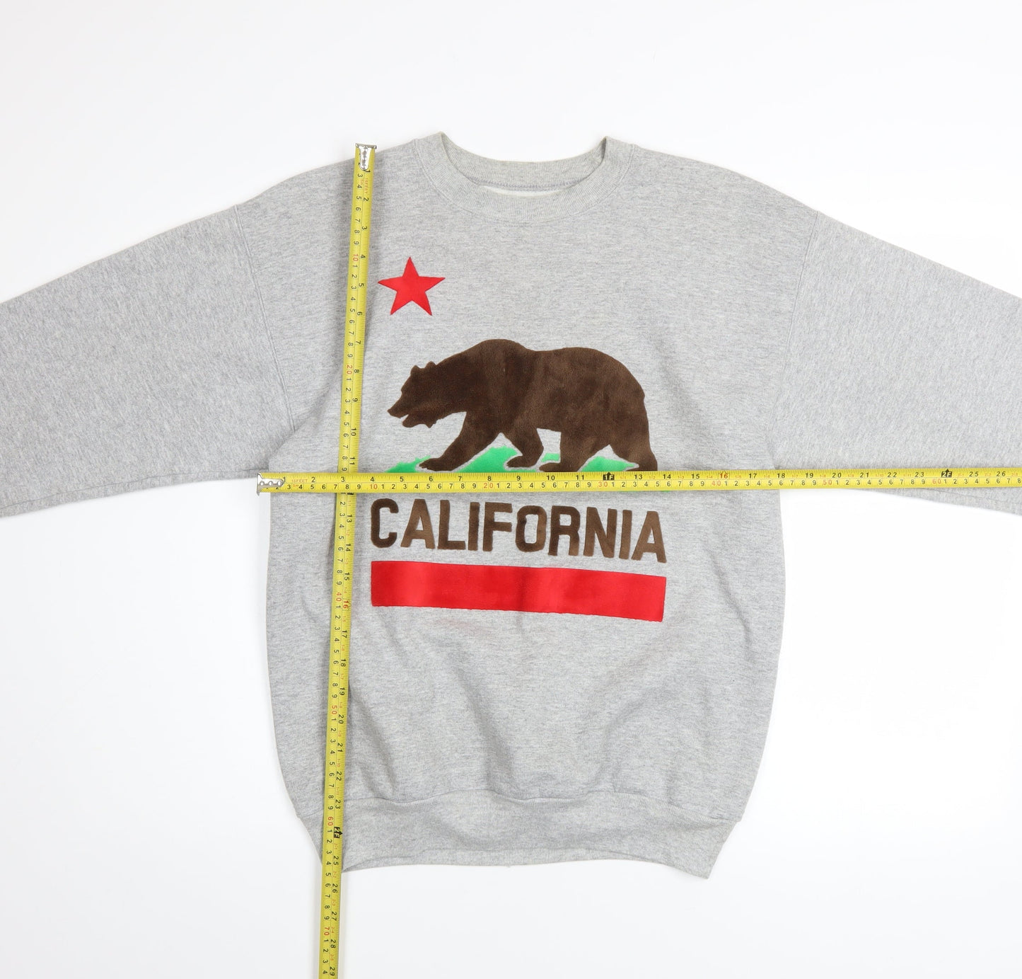 Hanes Men’s Grey California Bear Graphic Pullover Sweatshirt Size S