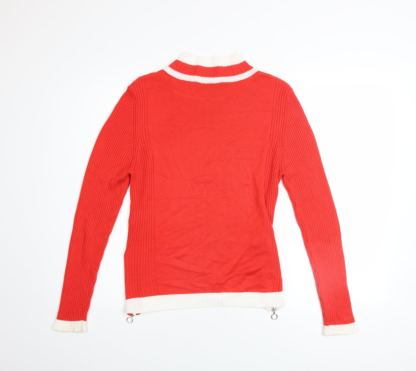 Marks and Spencer Women’s Red Mock Neck Knit Jumper Size 12
