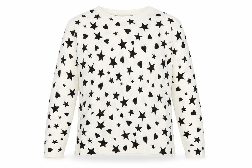 Marks & Spencer Women’s Ivory Star Print Acrylic Jumper Size 14