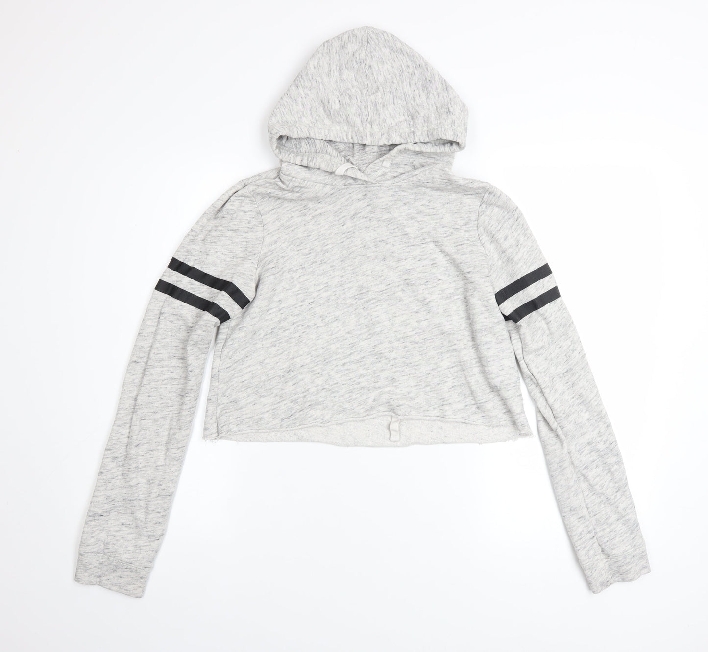 Hollister Women’s Grey Pullover Hoodie Small Cotton Blend