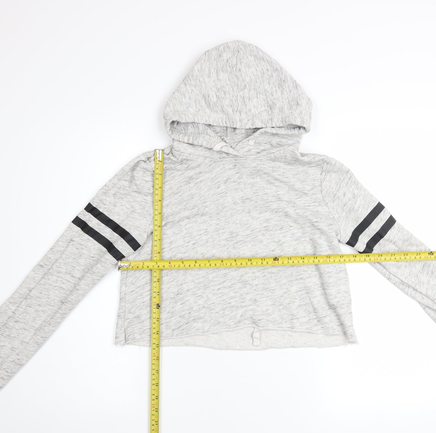 Hollister Women’s Grey Pullover Hoodie Small Cotton Blend