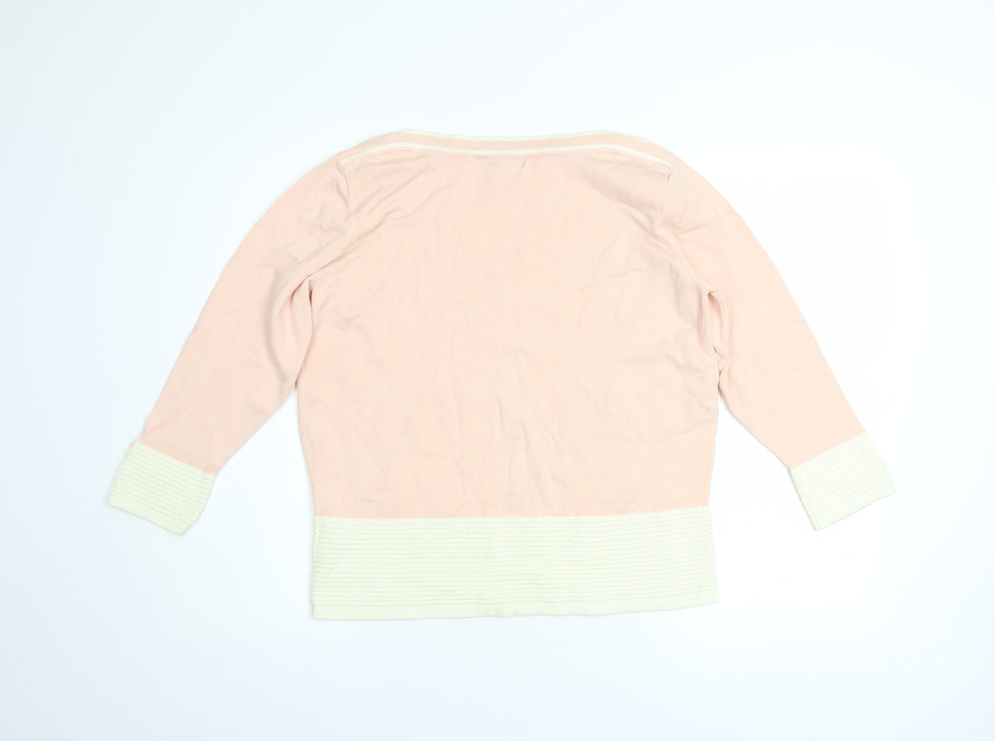 Roman Women’s Pink Boat Neck Long Sleeve Knit Jumper Size 18
