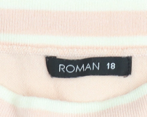 Roman Women’s Pink Boat Neck Long Sleeve Knit Jumper Size 18