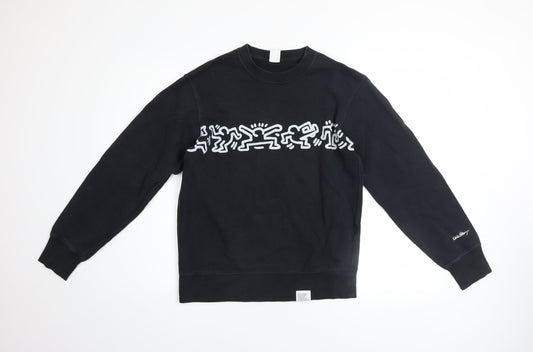 Uniqlo Men’s Black Keith Haring Graphic Pullover Sweatshirt Size S