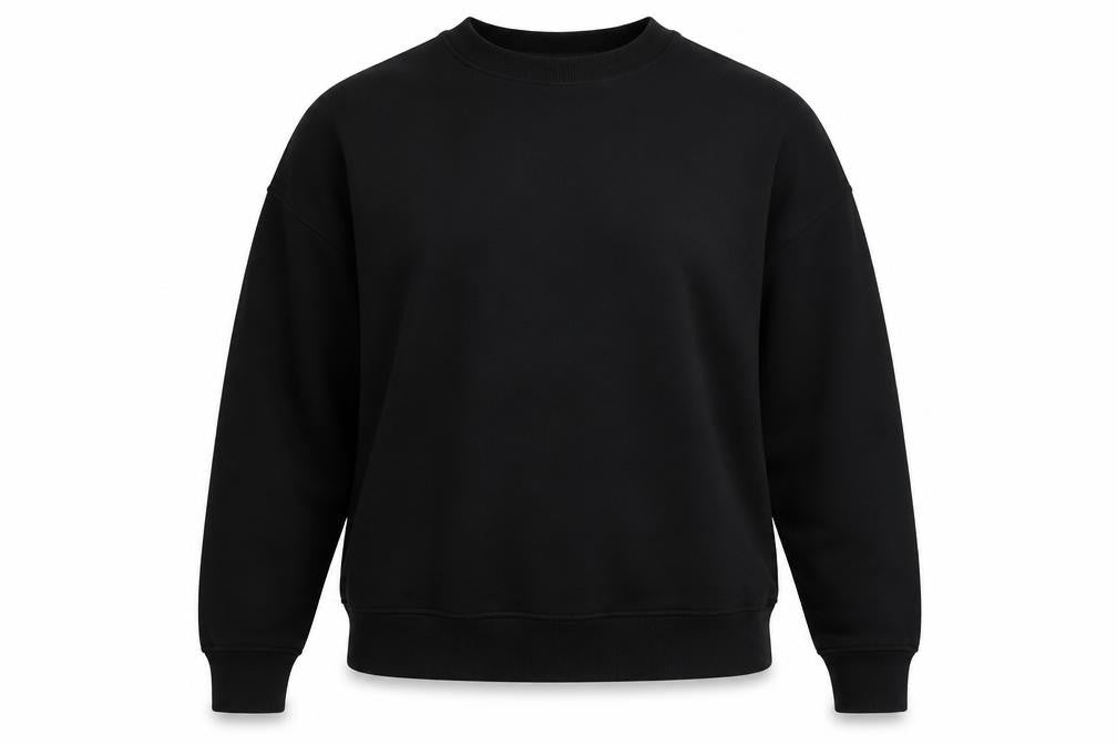 Pull&Bear Womens Black Cotton Crew Neck Pullover Sweatshirt M