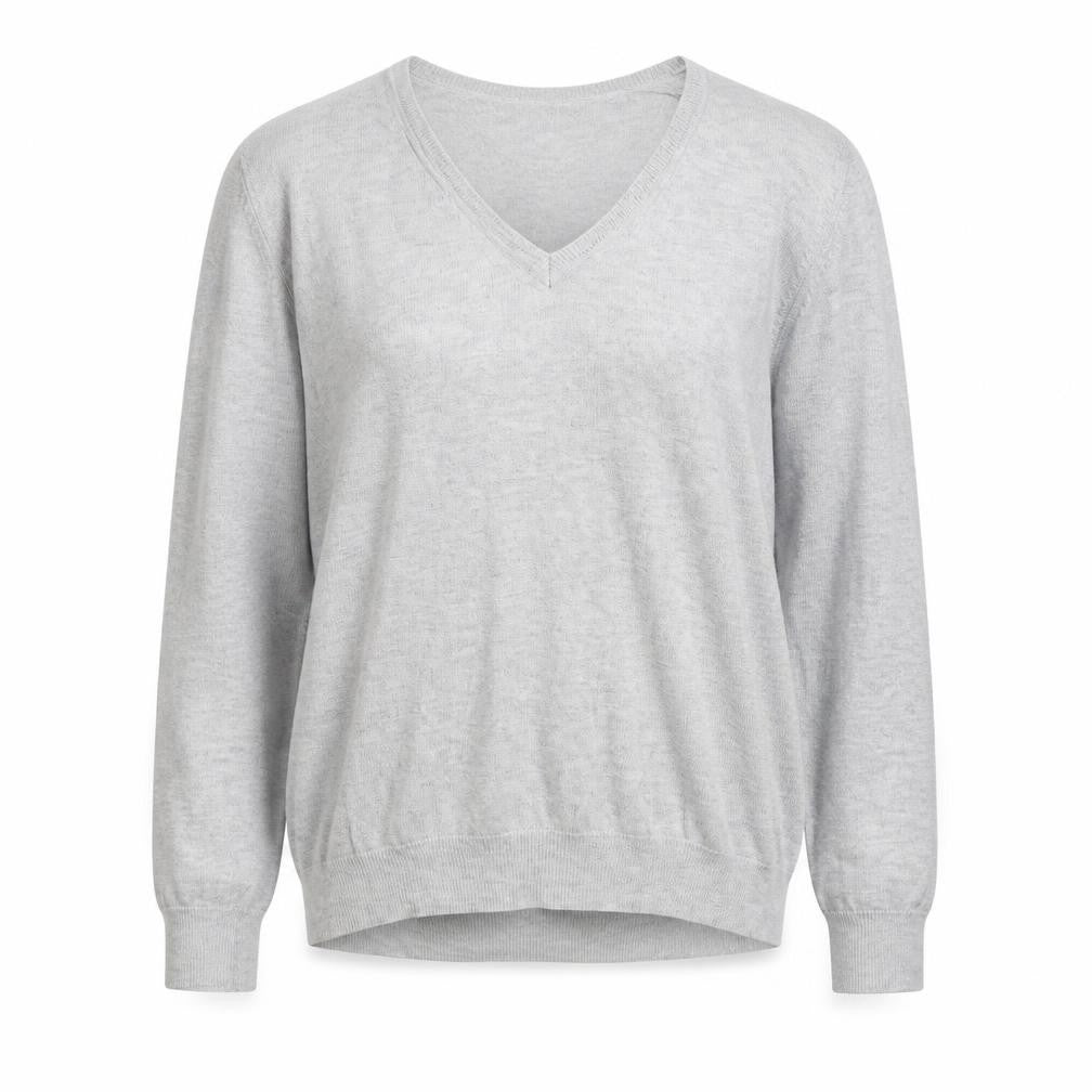 Marks & Spencer Women’s Grey V-Neck Long Sleeve Jumper Size 14