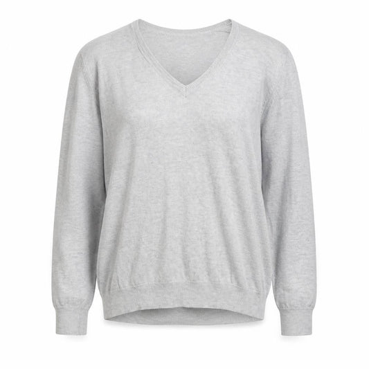 Marks & Spencer Women’s Grey V-Neck Long Sleeve Jumper Size 14