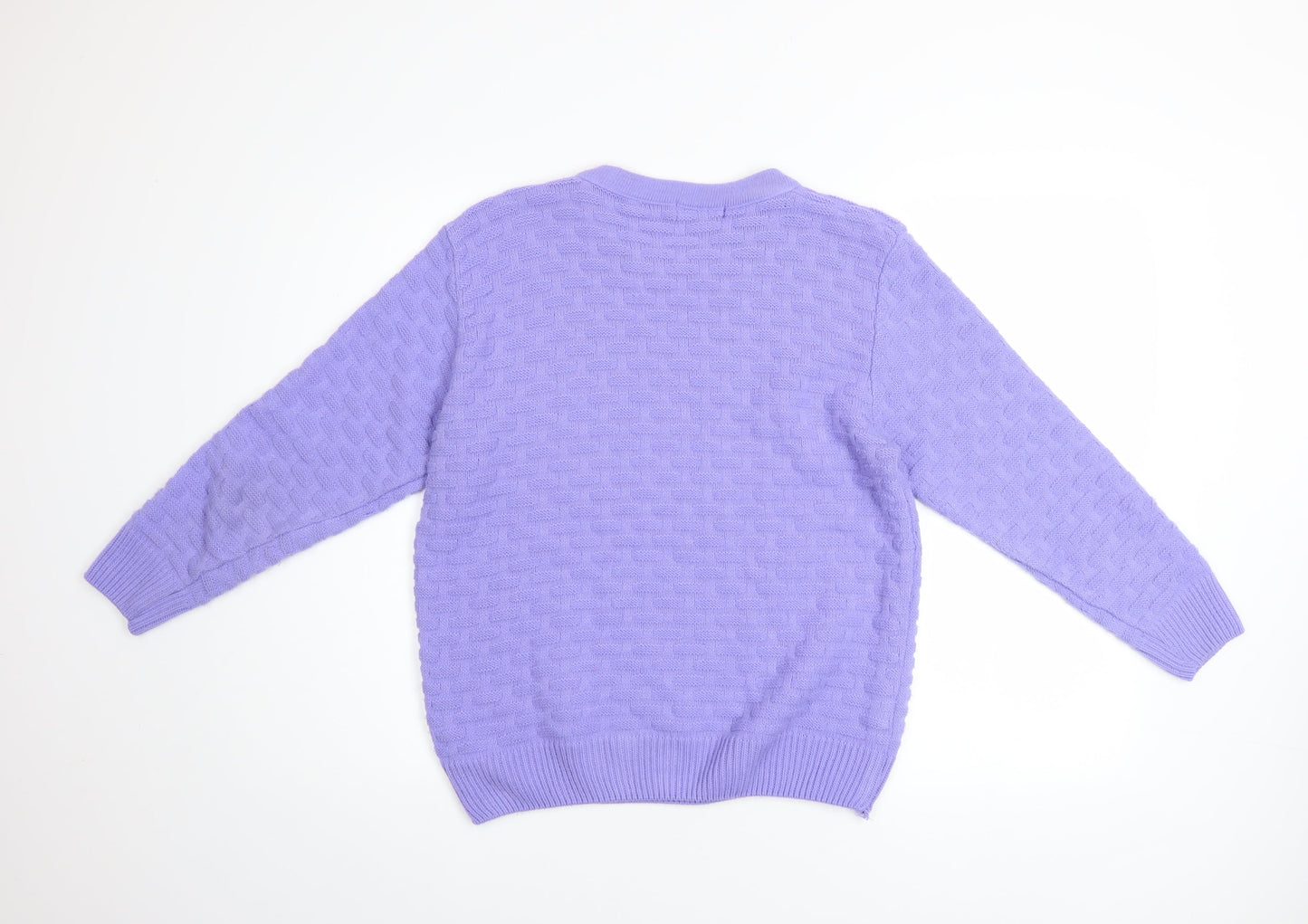 ENVY US Women's Purple Knit Pullover Jumper Size S