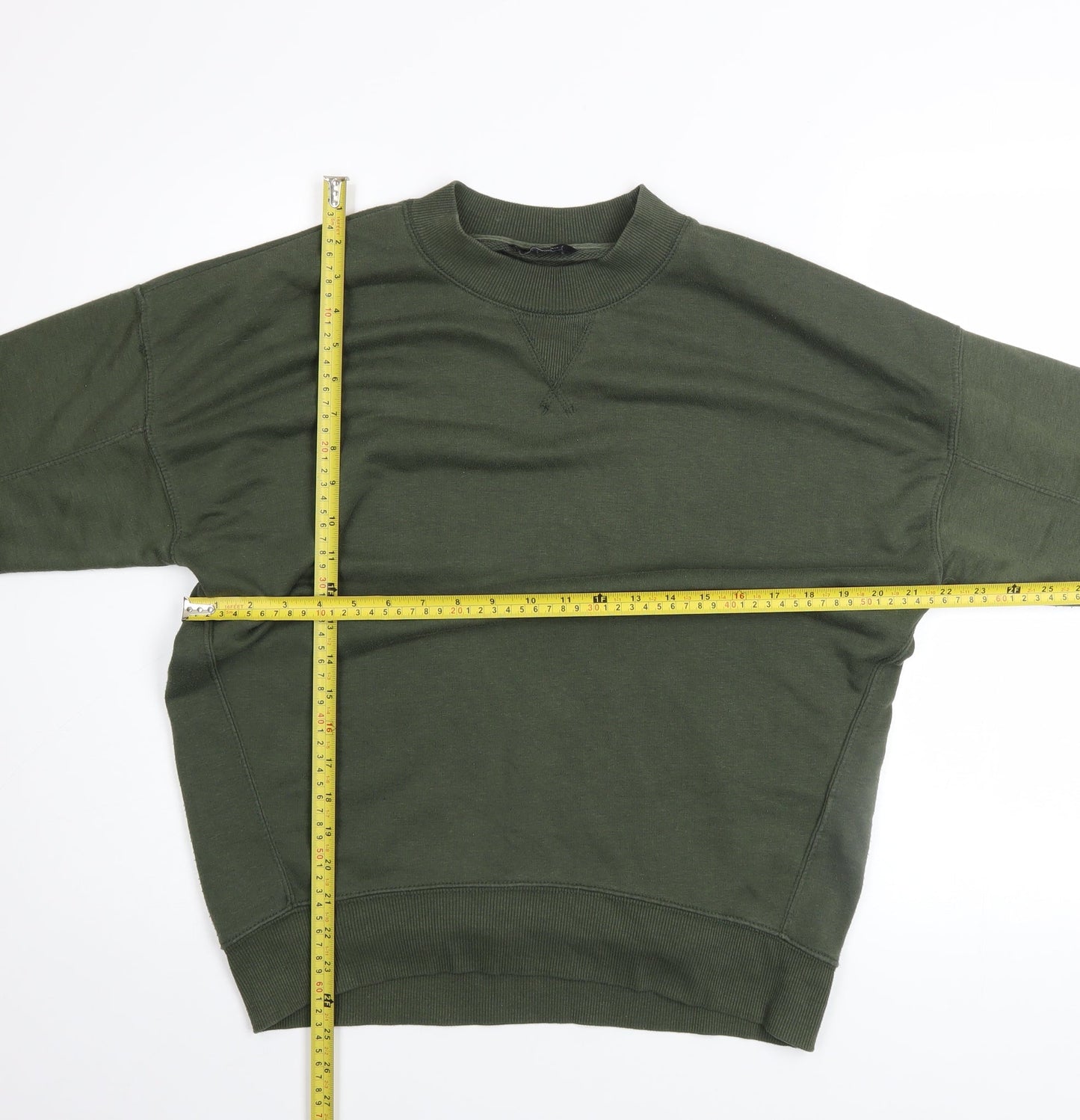 New Look Womens Green Pullover Sweatshirt UK 10 Cotton Blend Casual