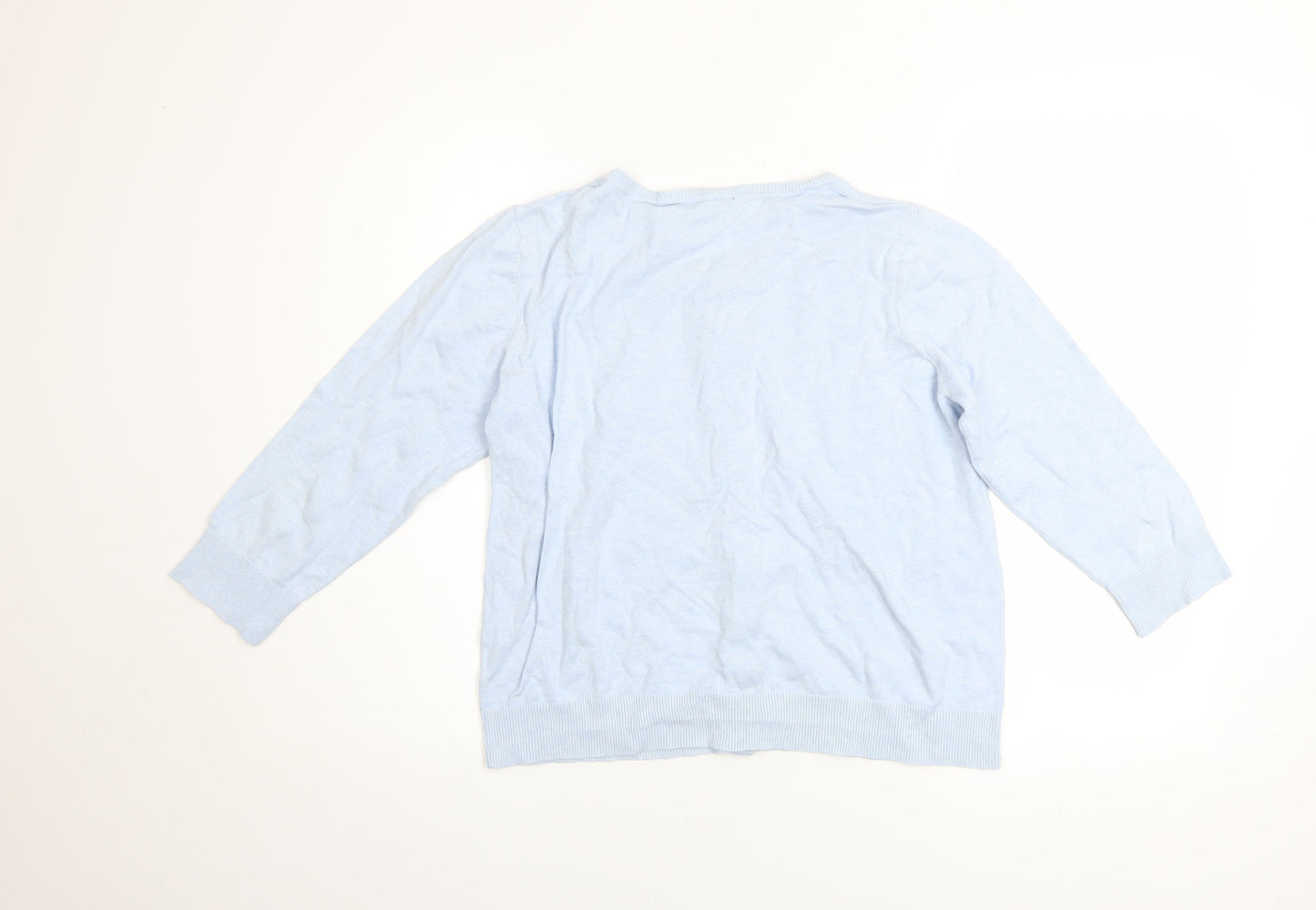 Dorothy Perkins Women's Blue Cotton Cardigan UK16 3/4 Sleeve