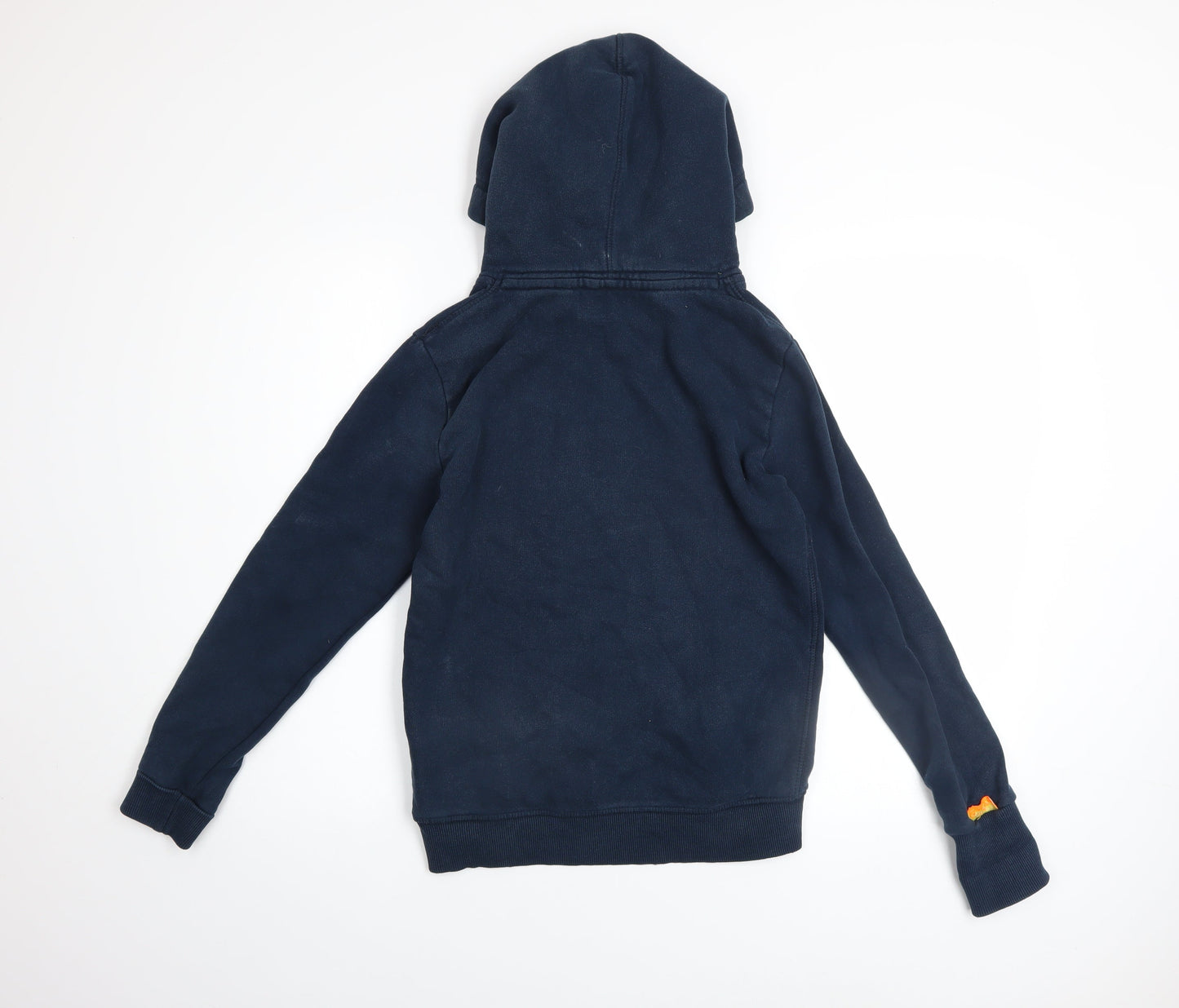 Superdry Women Navy Blue S Pullover Hoodie with Logo Print