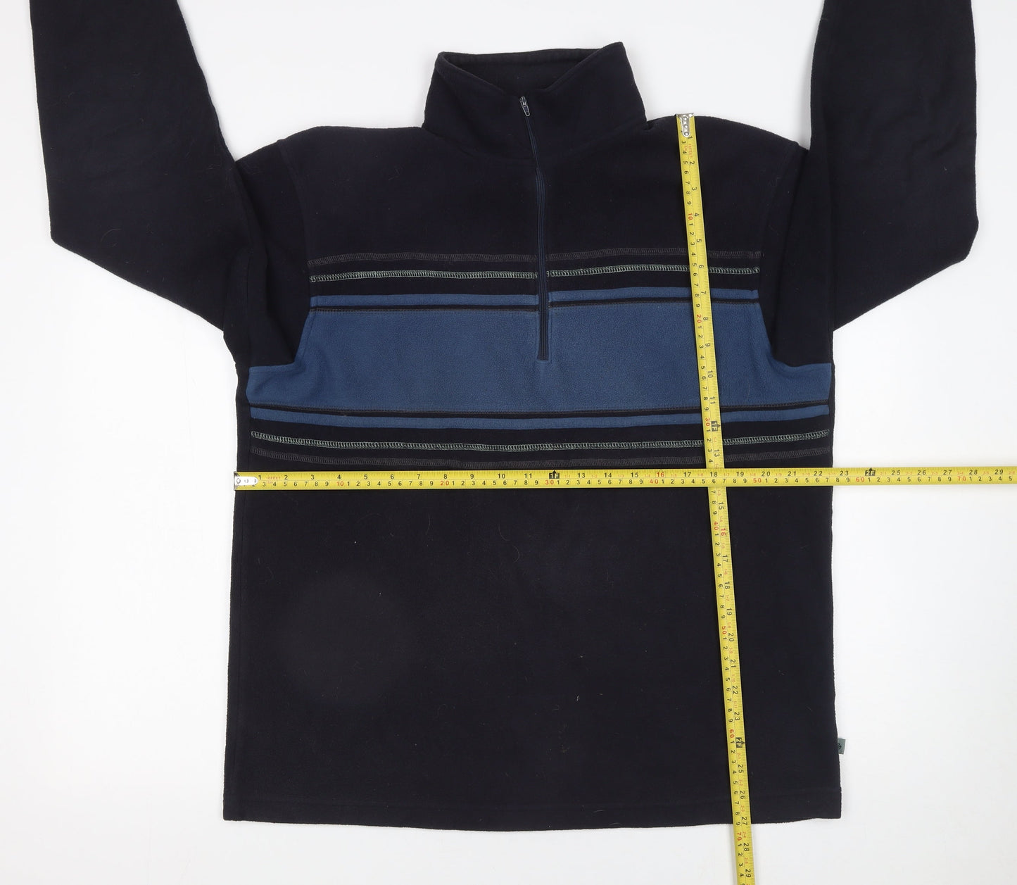 Hawkshead Active Mens Blue Fleece 1/4 Zip Pullover Sweatshirt L