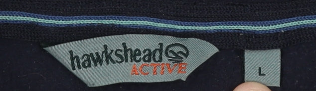 Hawkshead Active Mens Blue Fleece 1/4 Zip Pullover Sweatshirt L