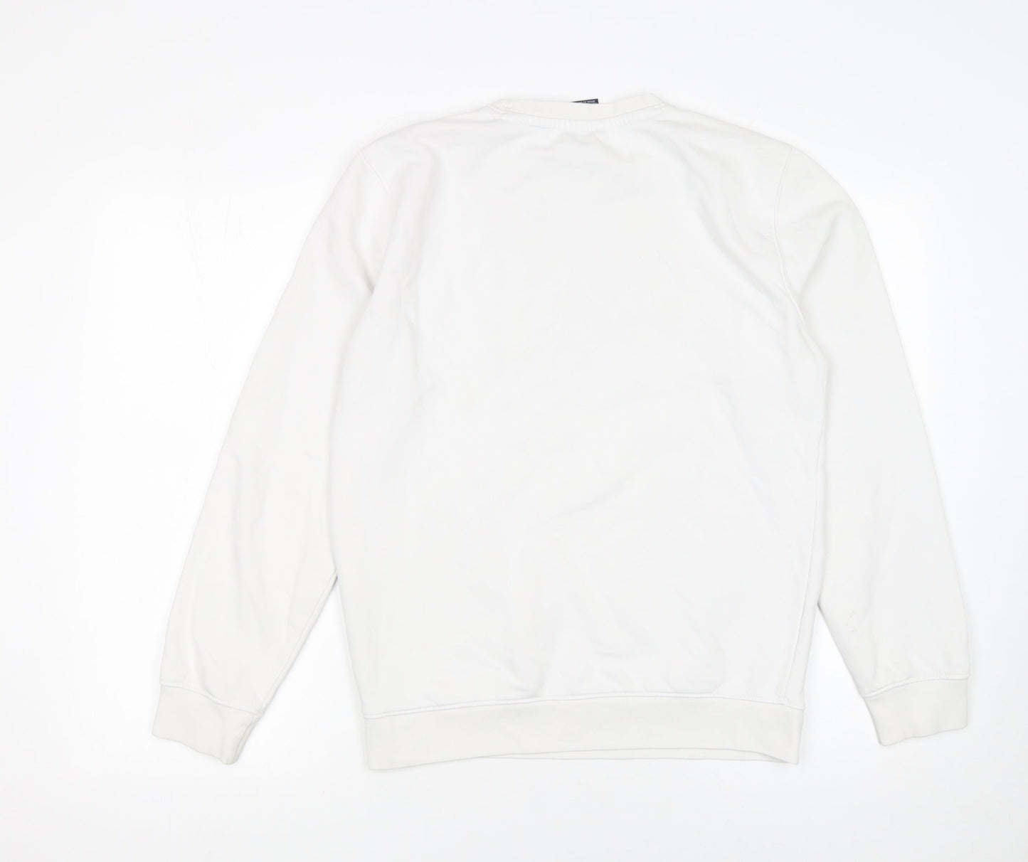 Champion Women's White Small Pullover Sweatshirt with Logo Detail