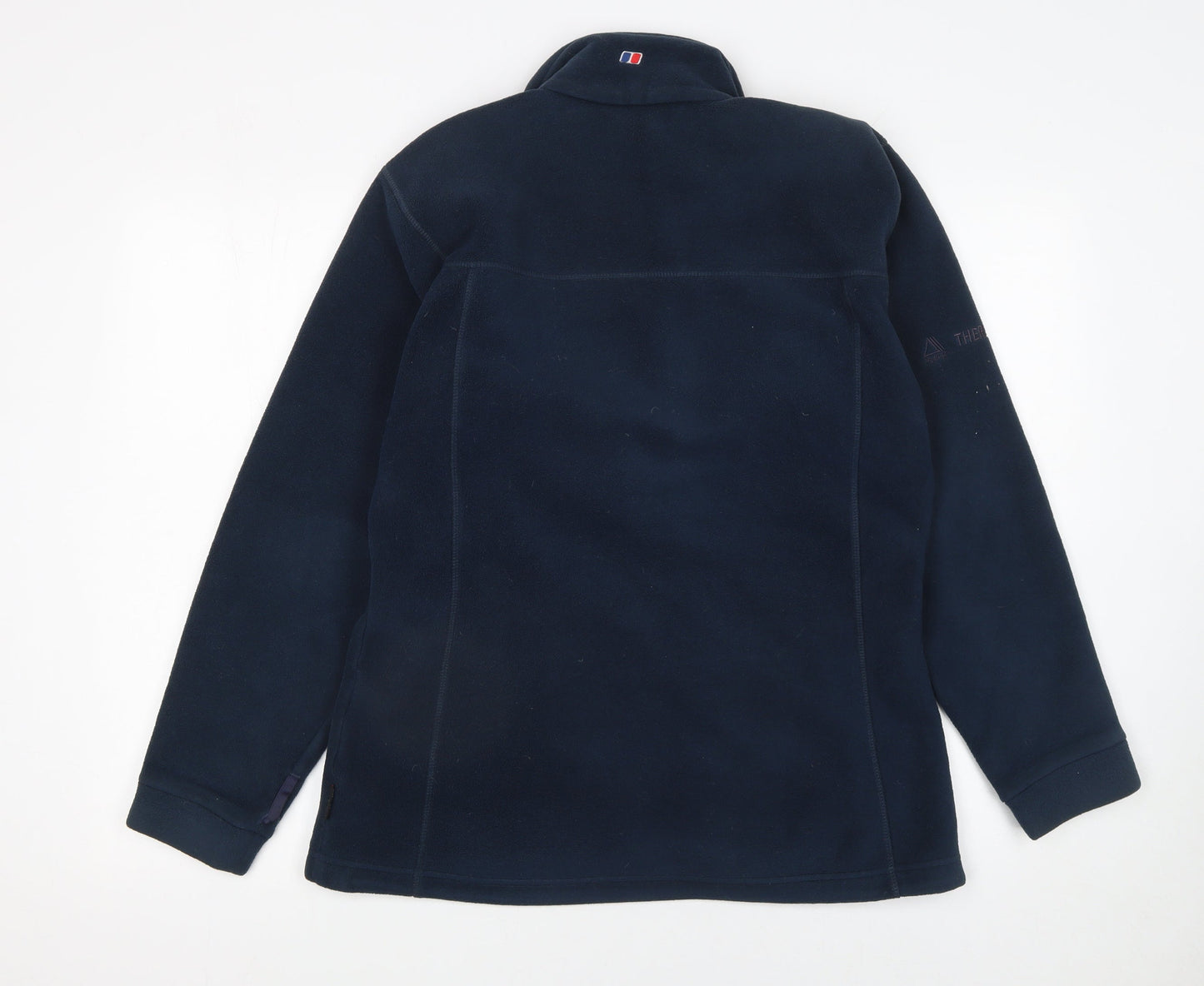 Berghaus Women Navy Blue Fleece Jacket Size 12 Full Zip Thermal Pro