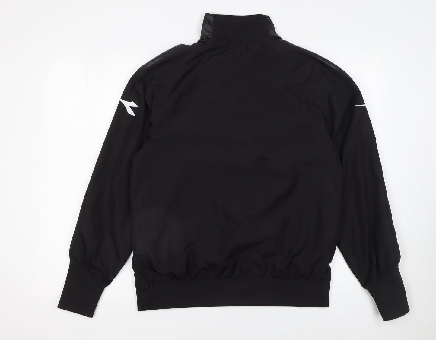 Diadora Men's Black Small Pullover Sweatshirt High Neck Sportswear
