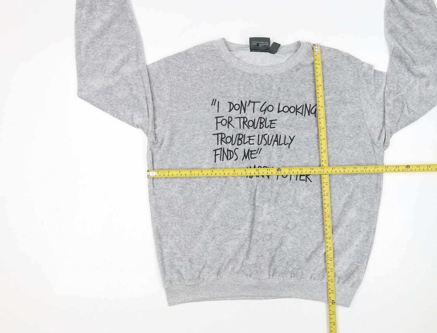 Harry Potter Women's Grey Pullover Sweatshirt Size 18 Quote Print