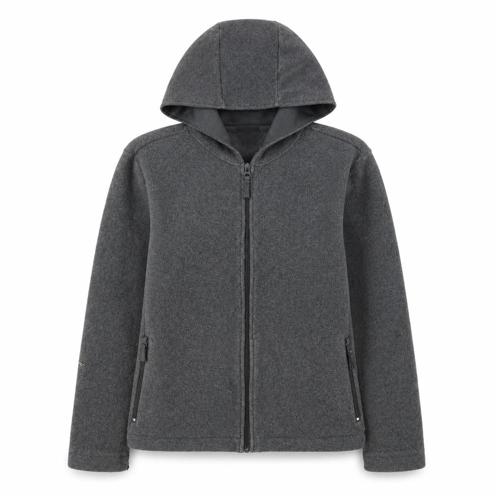 Gap Women’s Grey Full Zip Hooded Sweatshirt M Wool Blend Warm Jacket