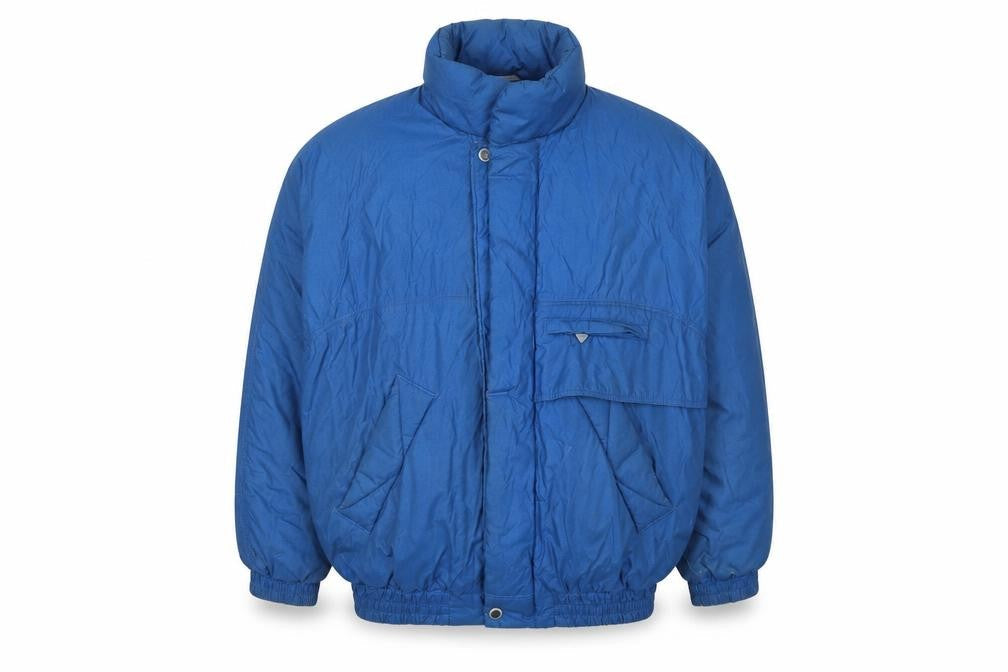 Luhta Men's Blue Puffer Jacket L Winter Outdoor Zip Coat