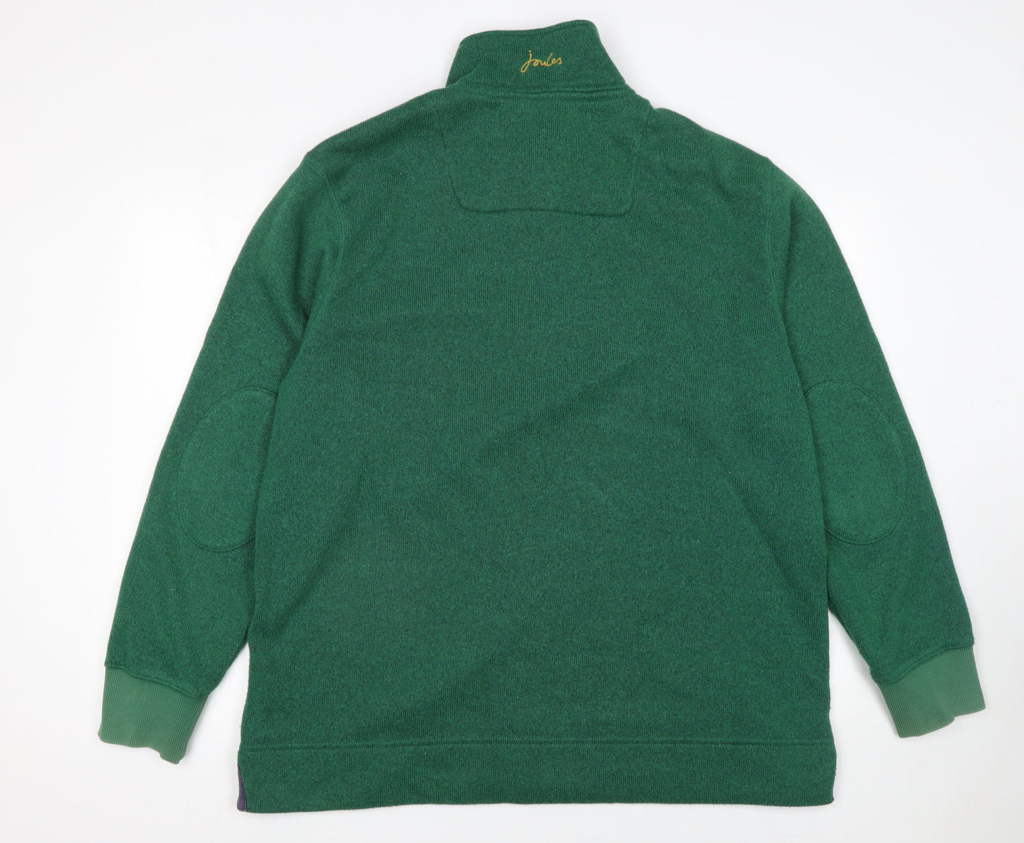 Joules Mens Green Henley Sweatshirt 2XL Button High Neck Knit