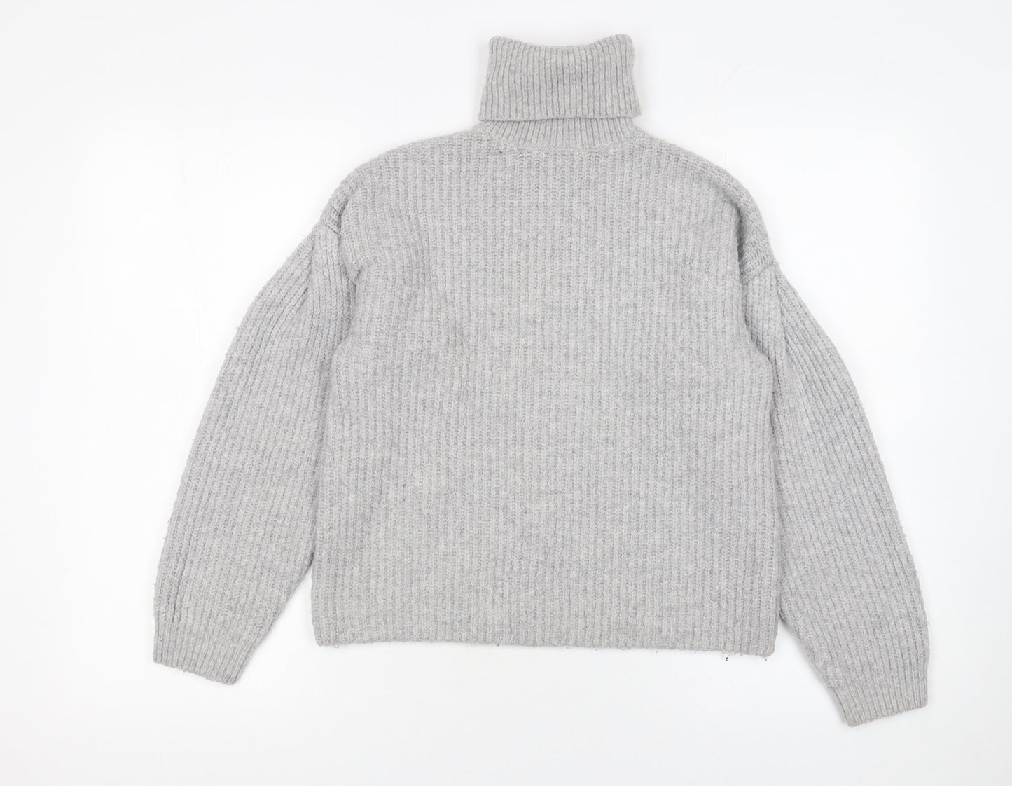 Friends Like These Women’s Grey Roll Neck Chunky Knit Jumper XS