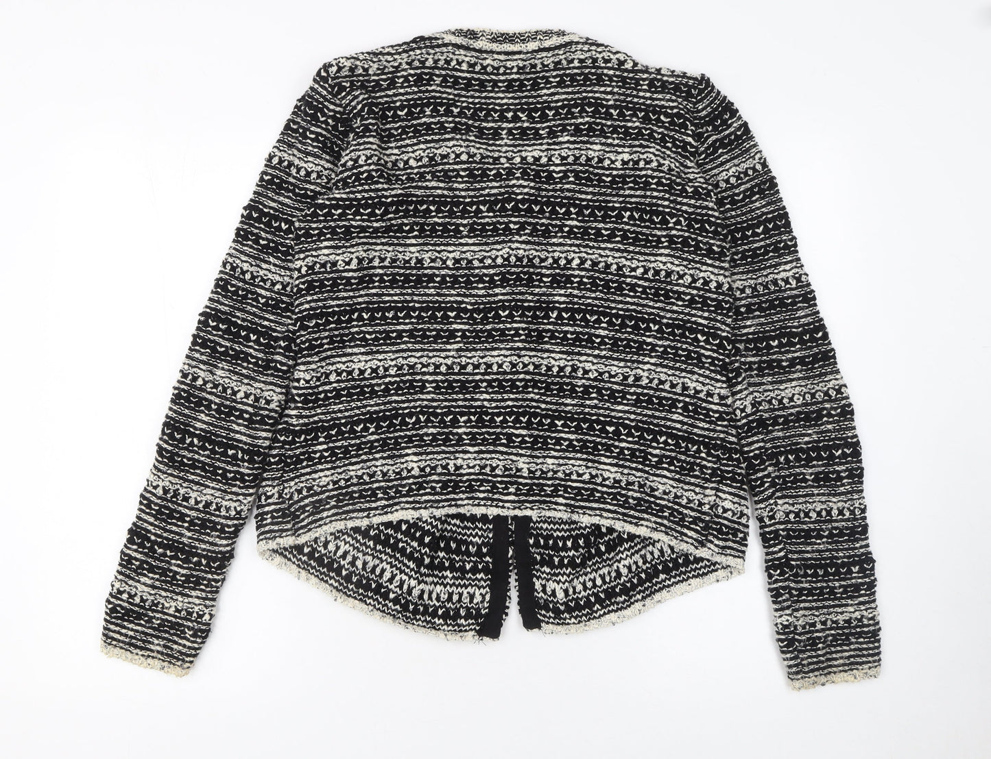 Dorothy Perkins Women’s Black Fair Isle Knit Cardigan Size 14