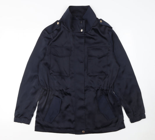 Next Women’s Blue Military Style Mid-Length Jacket Size 10