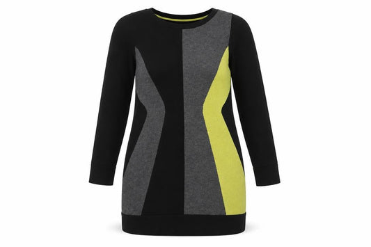 Wallis Petite Womens Black Grey Green Knit Bodycon Dress L