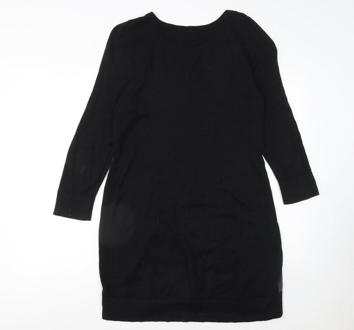 Wallis Petite Womens Black Grey Green Knit Bodycon Dress L