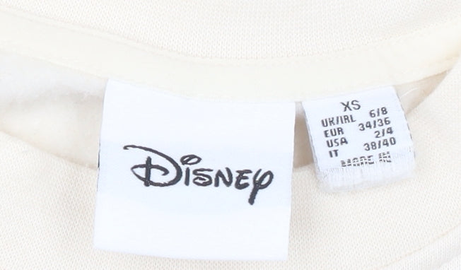 Disney Women's Beige Mickey Mouse Pullover Sweatshirt XS