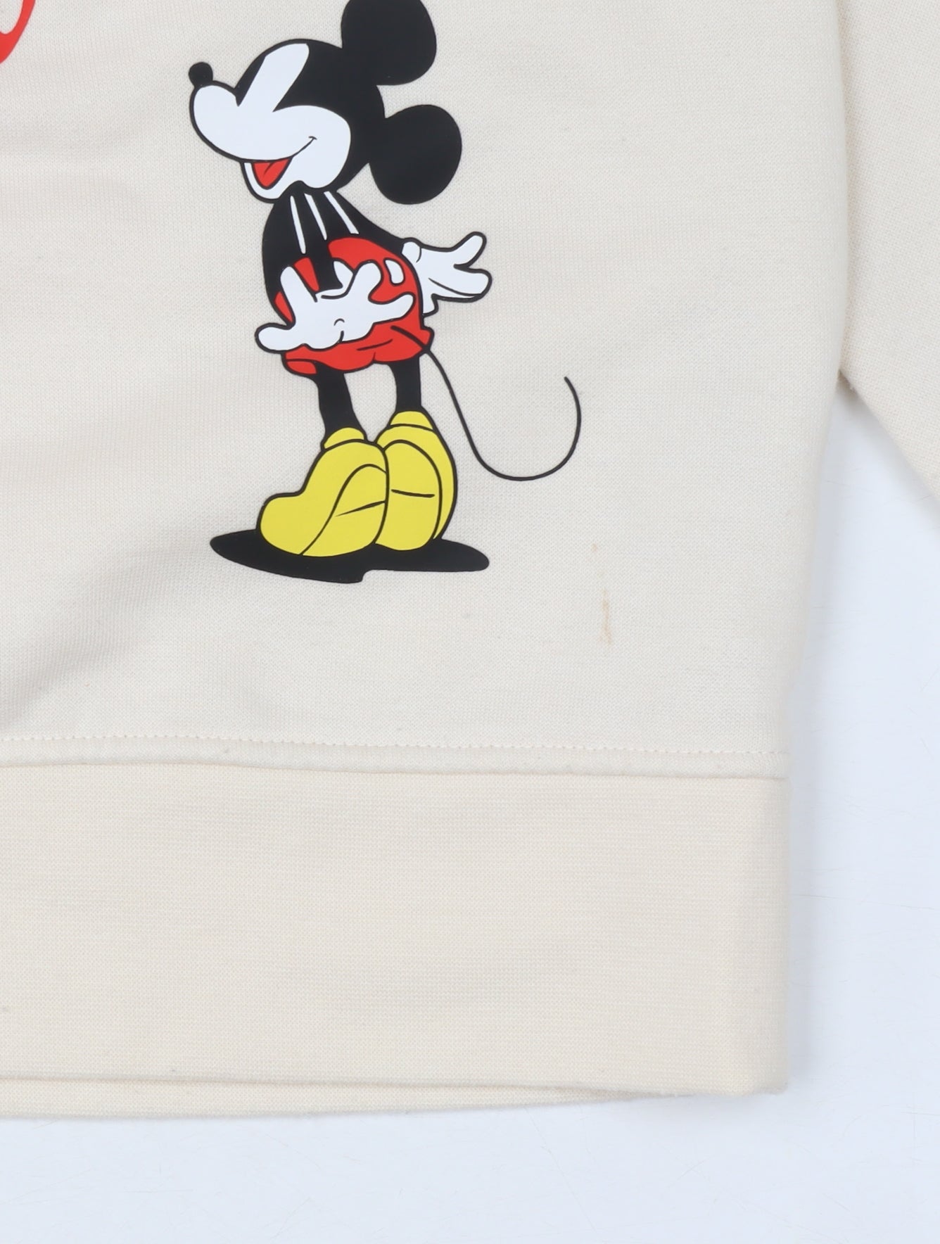 Disney Women's Beige Mickey Mouse Pullover Sweatshirt XS