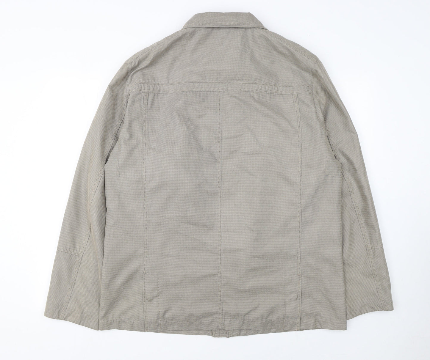Jupiter Men's Beige Stand-Up Collar Mid-Length Jacket Size 40