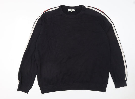 Jasper Conran Men’s Black XL Cotton Crew Neck Jumper
