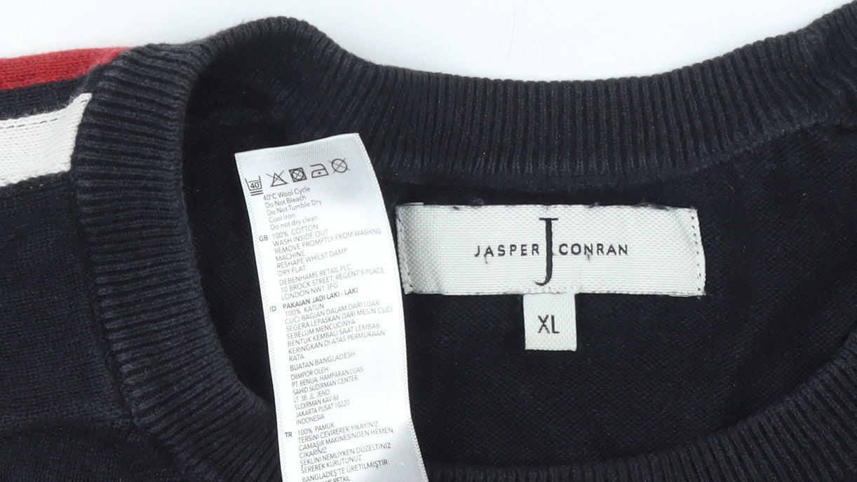 Jasper Conran Men’s Black XL Cotton Crew Neck Jumper