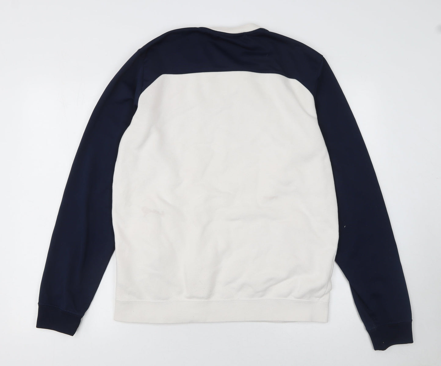 Nike Men's White Pullover Sweatshirt M Logo Sports Crew Neck